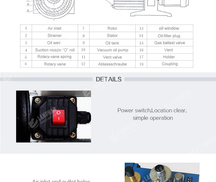 Double Stage Rotary Diaphragm Vacuum Pump